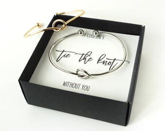Bridesmaid Proposal Gift , Love Knot Bridesmaid , Tie the Knot Bracelet , Tie Knot Bracelet , Love Knot Bracelet , Wedding Gifts