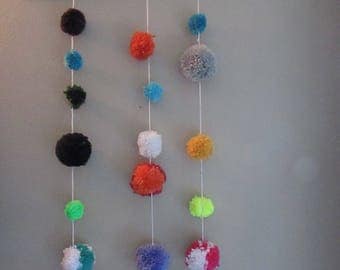 Pom Pom Wall Hanging pom pom wall hanging | etsy Pom Pom Wall Hanging pom pom wall hanging | etsy