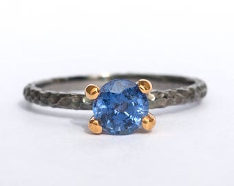 Blue Sapphire Ring, Gemstone Ring ,Sapphire Engagement Ring, Unique Silver Ring, Bridesmaid Ring, Vintage Sapphire Ring, Birthstone Ring