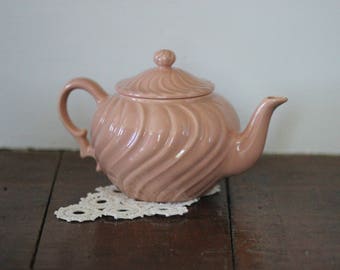 Dusty Peach Colored Teapot