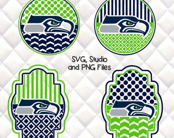 Seattle Seahawks - SVG, Silhouette studio bundle - 4 design download