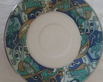 Antique Lenox Fine China Plate/Replacement/Fish/Art Deco/Imagination/Dinnerware/Single/Dish/Gift