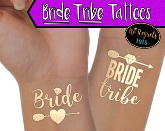 Bride Tribe Tattoos for Bachelorette Party / Find your tribe / party accessories / Tribe Temporary Tattoo / Flash tattoo / stagette party