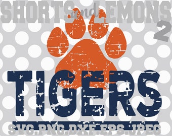 Tigers svg, Tigers cricut, Tiger, Cut File, Tigers iron on, Paw svg, Silhouette, Printable iron on, Digital Download, Cricut, Distressed svg