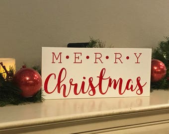 Merry Christmas Wood Sign