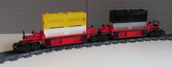 Custom Lego Train Car Intermodal Doublestack Car