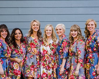set of 9 bridesmaid robes