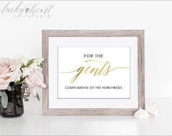 Bathroom Sign Wedding | Wedding Bathroom Basket Sign | Printable Bathroom Sign | Wedding Sign | GOLD Wedding Template, DIY Wedding Sign 005G