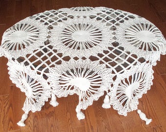 Decorative crochet tablecloth