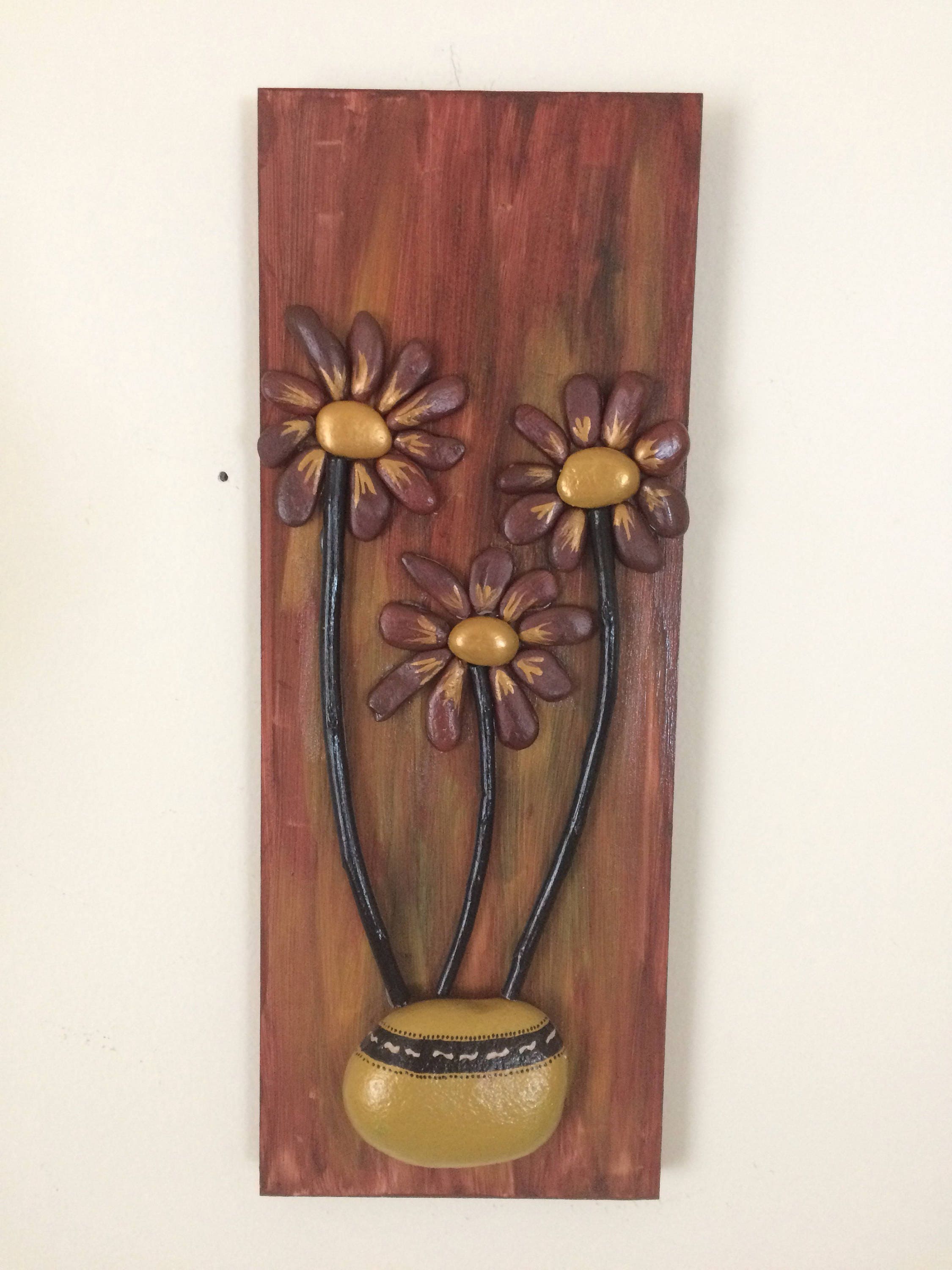 Flower pebble art home wall decor special gift for occasions