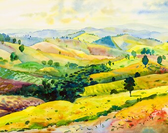 Landscape Watercolour Painting Q83