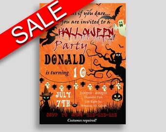 Halloween Birthday Invitation Halloween Birthday Party Invitation Halloween Birthday Party Halloween Invitation Boy Girl GPF0F