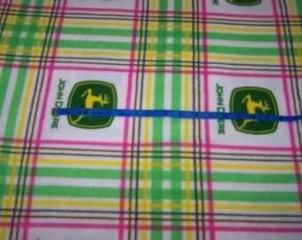 John Deere Pink Plaid
