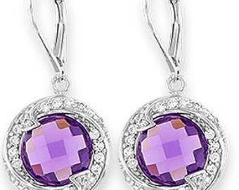 Silver Earrings With Cubic Zirconia (ez626pr)