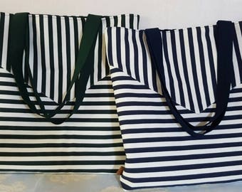 Ludia Lee’s Black & White Stripe Large Shoulder Bag