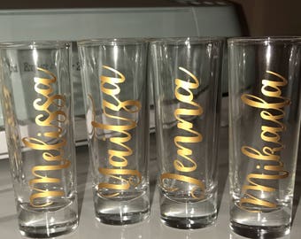 FAST SHIPPING!!! | Personalized Shot Glasses | Monogram | Party Favor | Bridesmaid Gifts | Bachelorette | Bridal Party | Party favors |