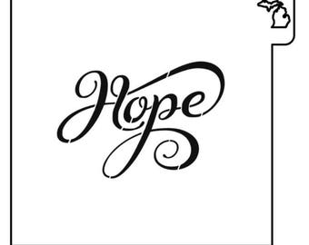 Hope stencil | Etsy