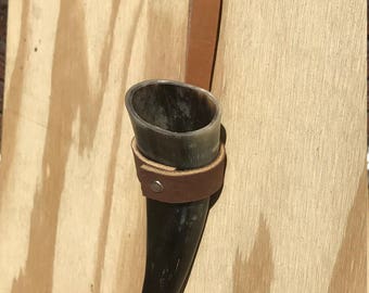 Small Drinking Horn with Belt Strap