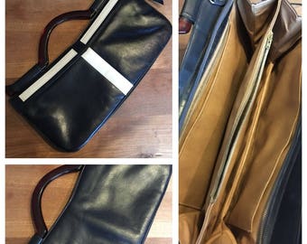 Vintage blue handbag Navy shop PlumeDubois
