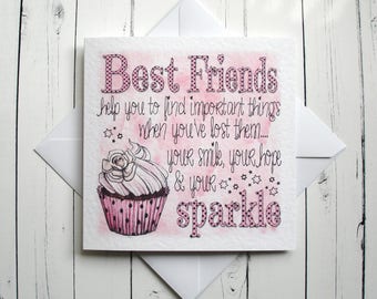 Best friend card bestie card birthday card valentines day