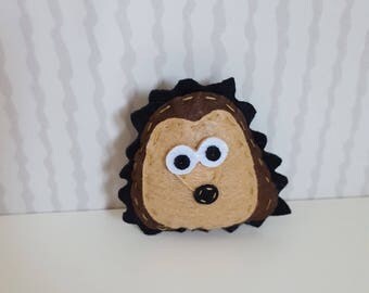 Felt Hedgehog brooch