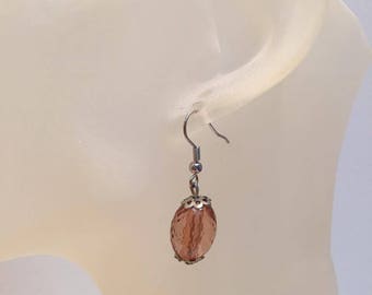 Transparent Brown Pearl Earrings