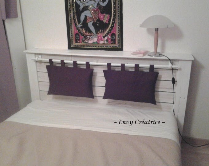 Custom-made pallet headboard