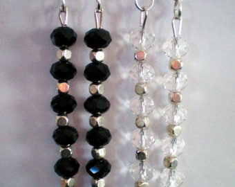Dangling earrings - Crystal beads - 7 cms approx: 8-10