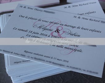 Minimum order 20 wine invitation card