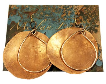 Handcrafted Hammered Copper Earrings