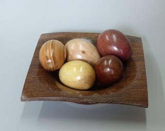 Turned wooden Easter eggs