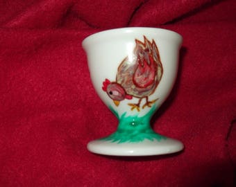 painted egg Cup 'chick' porcelain