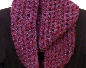Crocheted Infinity scarf - Multicolored