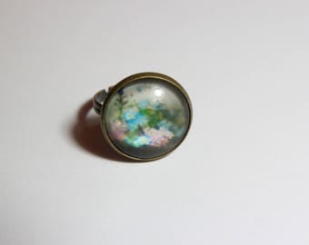 Nice fine cabochon 20 mm Adjustable ring