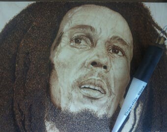 woodburning wood burning pyrography art portrait wood art
