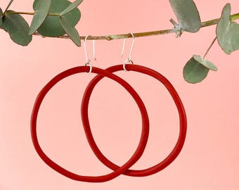 Cherry Red Hoop Earring | Big Mama
