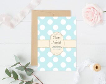 Polka dot wedding invitation