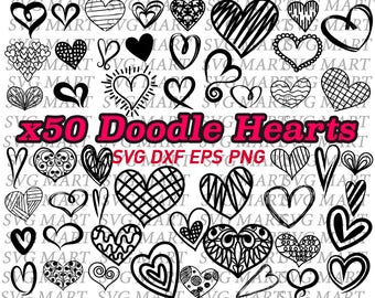heart svg, heart shape, doodle heart, hand drawn heart, clipart, decal, vinyl, stencil, cut files, silhouette, line art, love, valentine