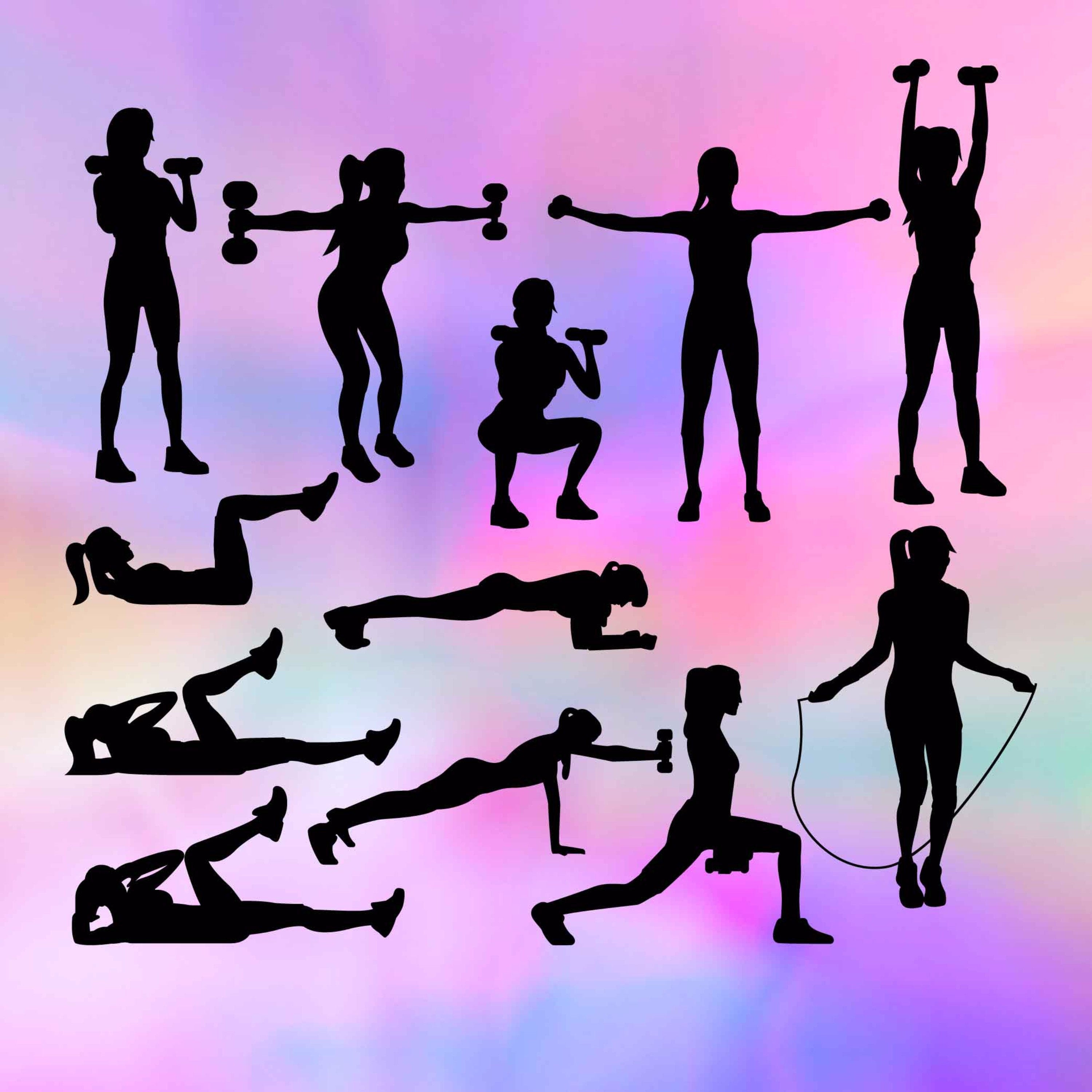 Gym Svg Female Gym Svg Exercise Svg Fitness Svg Work Out Svg