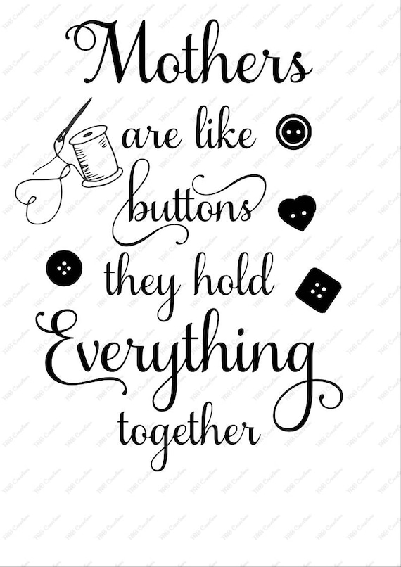 Moms are like buttons they hold everything together svg png