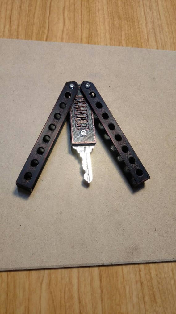 Butterfly Knife Key Holder Balisong Trainer 2.0