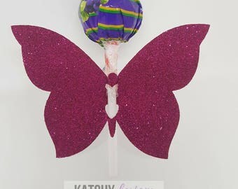 8 Beautiful Butterflies Butterfly LolliPop Suckers Party Favor