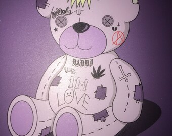 lil peep with teddy bear