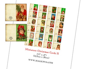 Printable Miniature Dollhouse Playing Cards with box digital