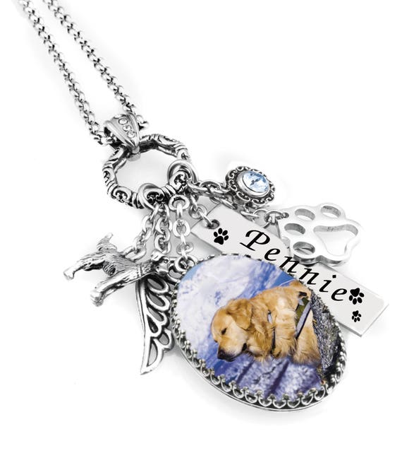 Dog Memorial Jewelry Dog Memorial Necklace Personalized Pet