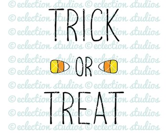 Halloween SVG, fall svg - Trick or Treat, Fall, Autum, candy corn SVG, DXF, eps, jpg, and png file for silhouette or cricut cutting machine