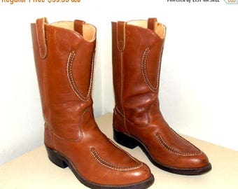 Western Brown Leather Double H Cowboy boots size 11.5 D