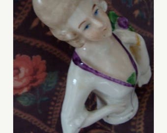 ONSALE Antique Porcelain German Pin Cushion half Doll