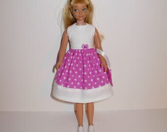 Cute dress for barbies' sister skipper ( vintage & modern dolls ) Handmade barbie clothes