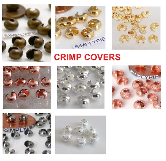 Bead Crimp Covers 50 Pcs Ur Pick 3mm 4mm 5mm Silver Gold